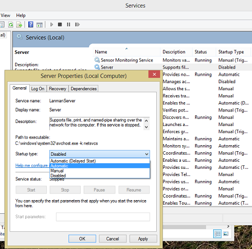 How to enable File, Folder, and Printer sharing in Microsoft Windows RT or Surface RT